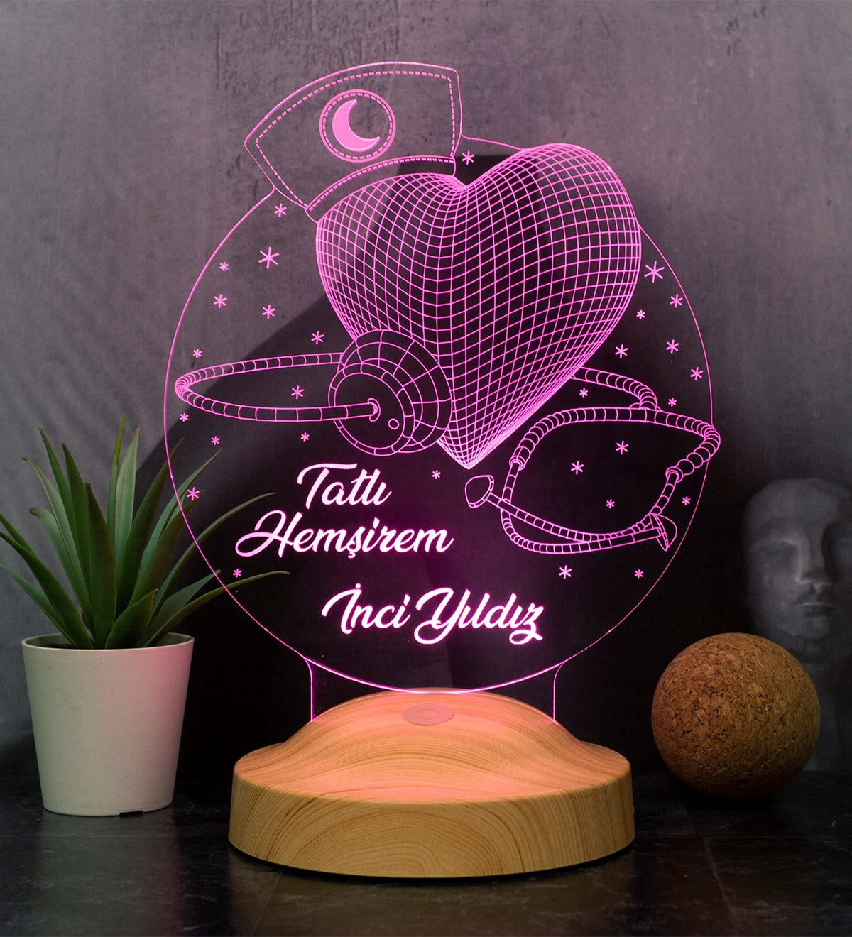 Geschenk für Berufs Einsteiger Krankenschwestern Personalisierte Lampe