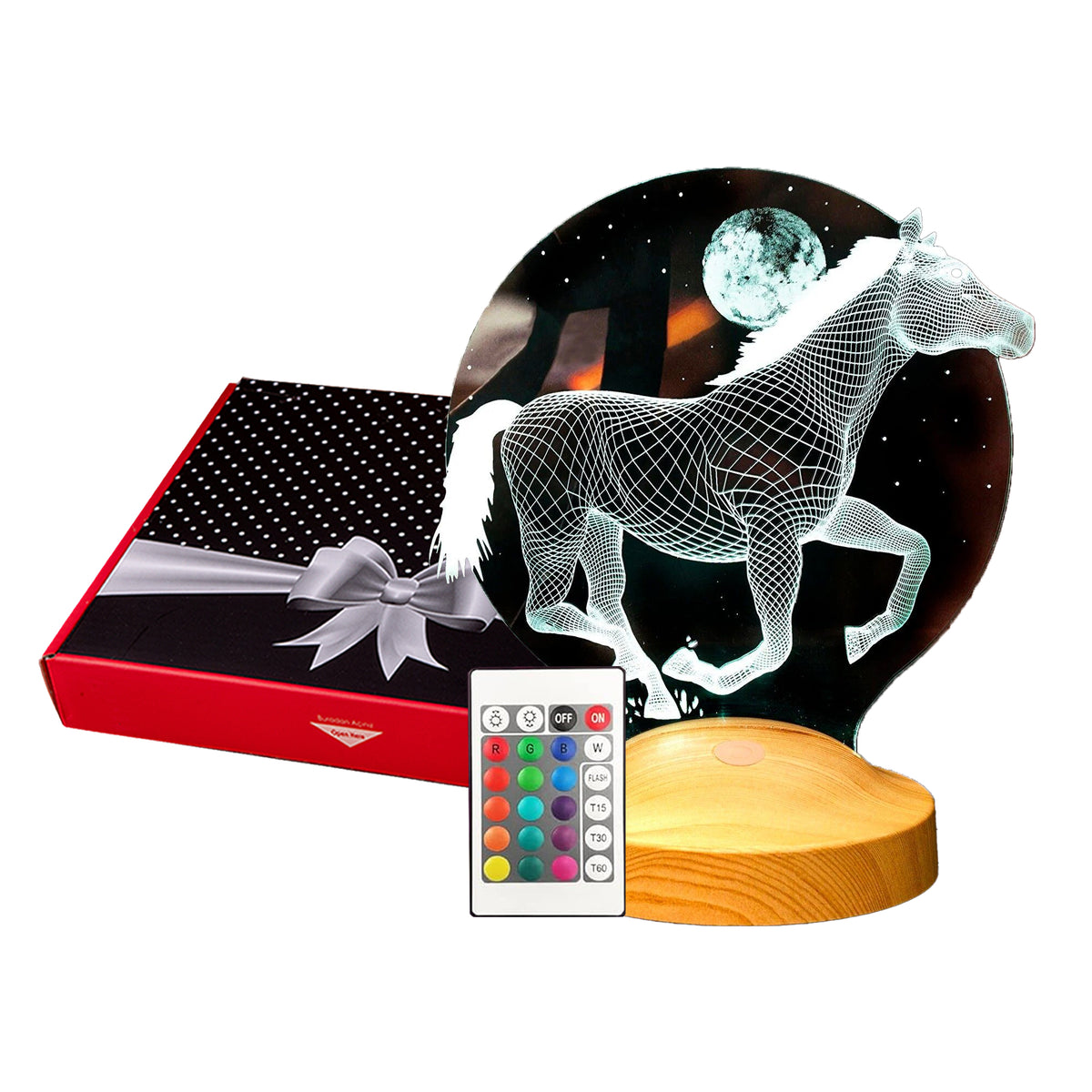 3D Pferd LED Lampe Geschenk für Pferdeliebhaber Reitergeschenke