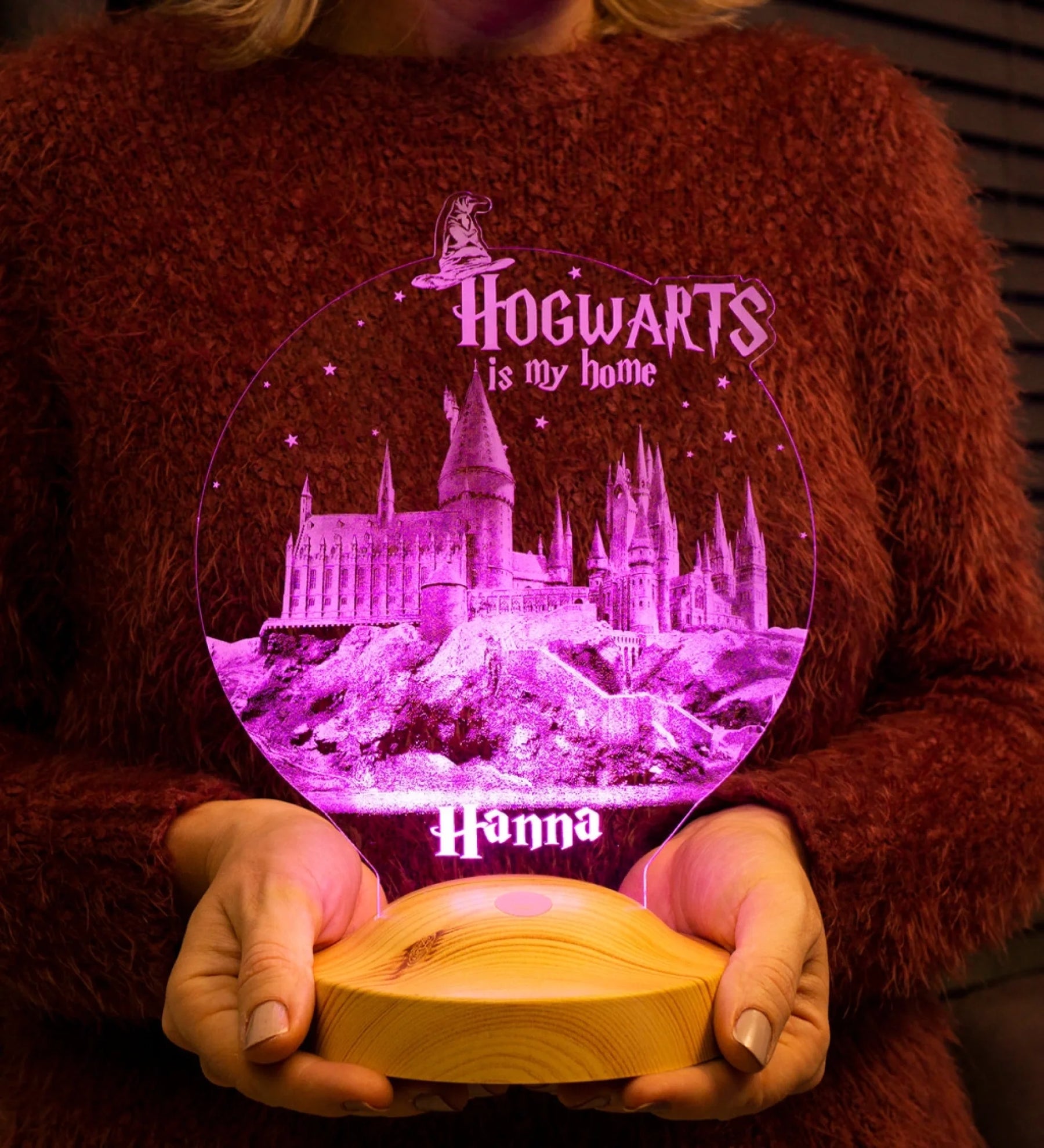 Hogwarts Personalisierte Geschenke Lampe mit Gravur (9)