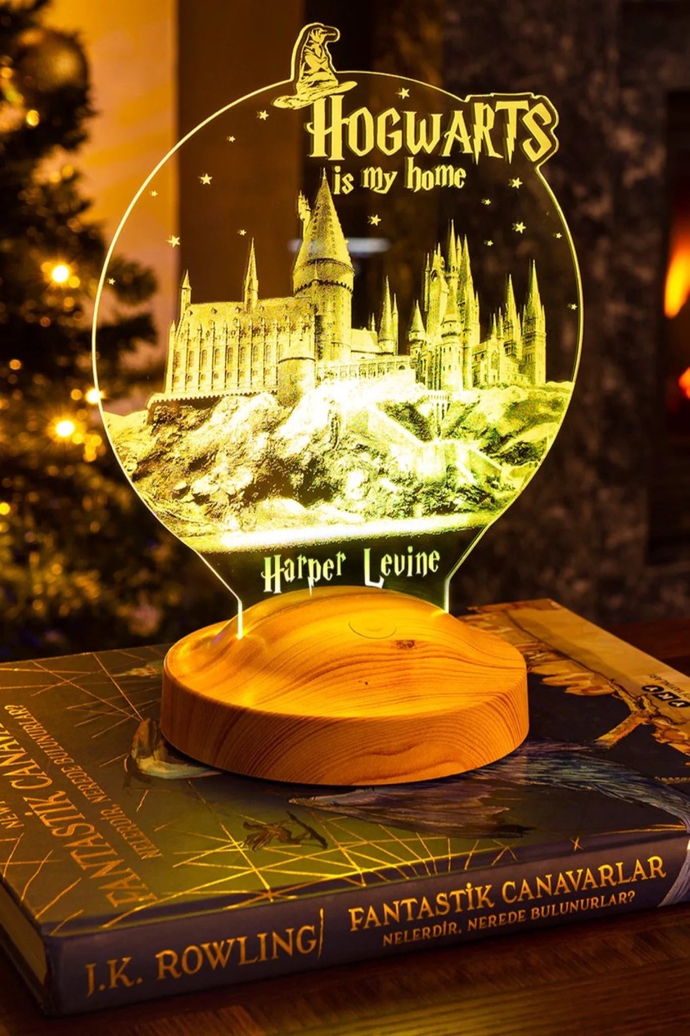 Hogwarts Personalisierte Geschenke Lampe mit Gravur (7)