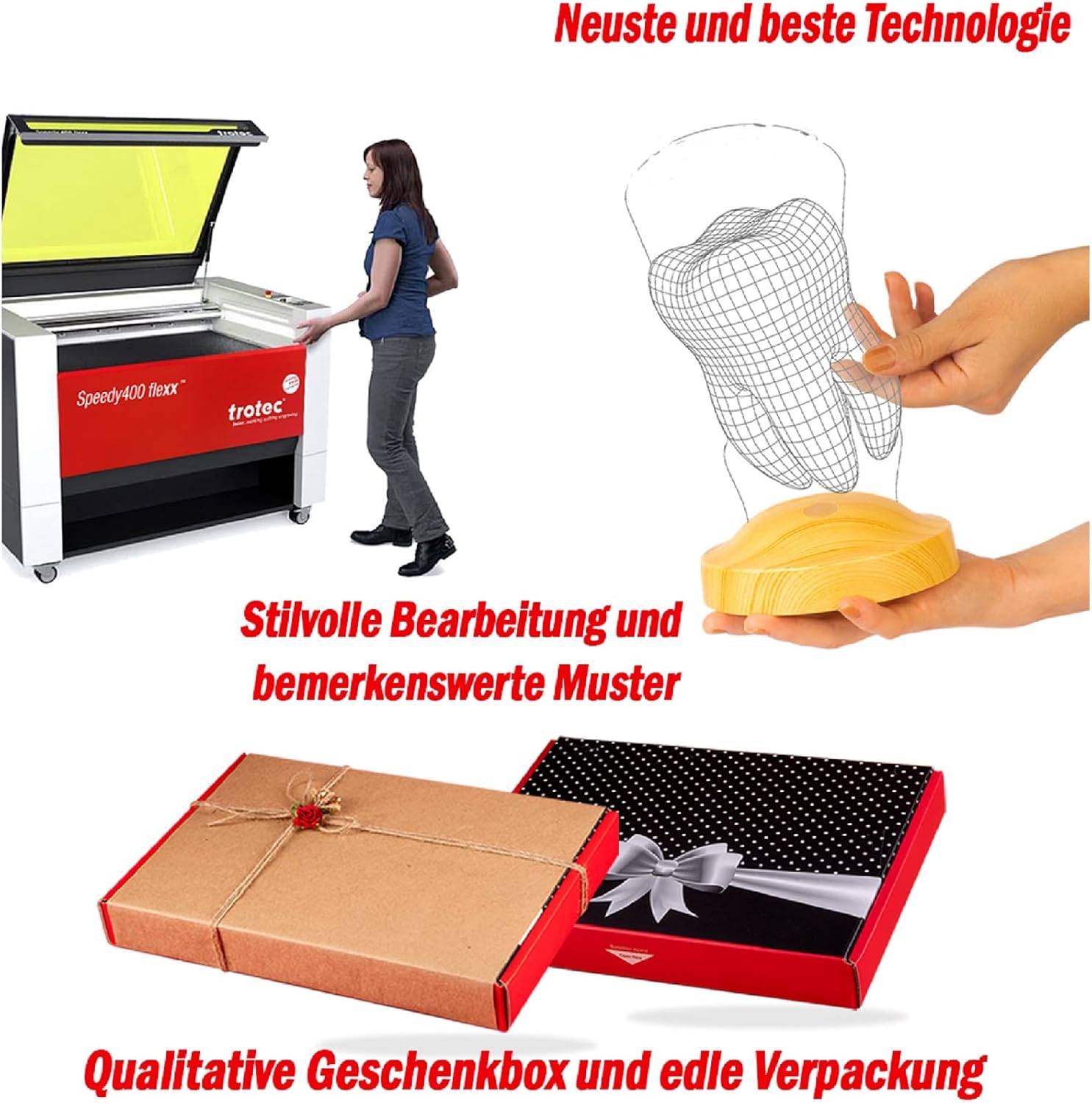 Zahn Geschenke 3D Led Lampe Abschiedsgeschenk für Arbeitskollegen