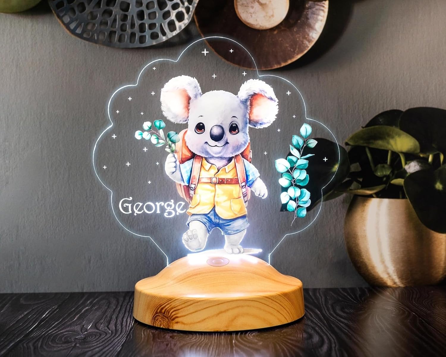 Personalisierte Baby-Koala Lampe – Nachtlicht mit Namen für Kinderzimmer
