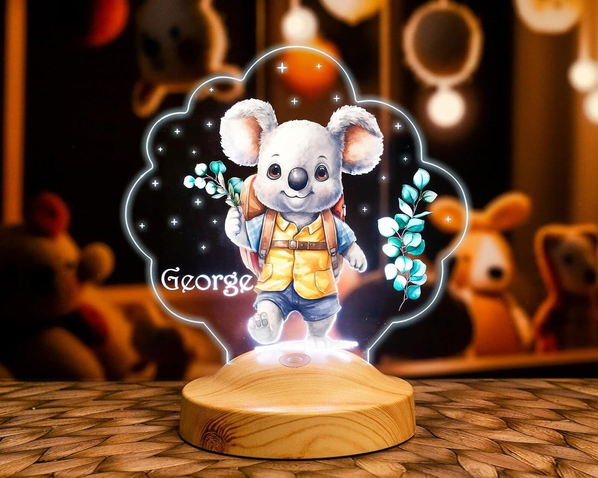 Personalisierte Baby-Koala Lampe – Nachtlicht mit Namen für Kinderzimmer