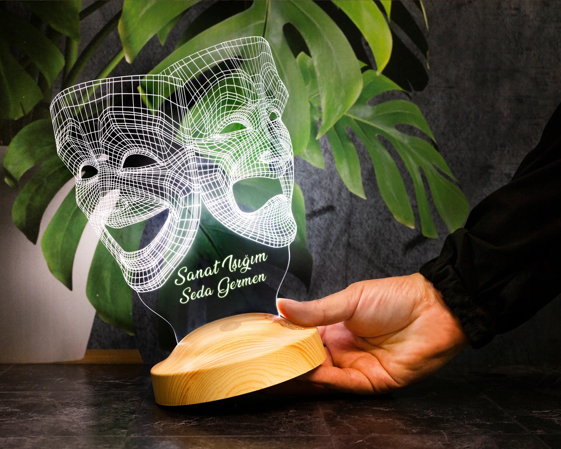 Die Socke und der Buskin Personalisierte Geschenke Lampe mit Wunschtext