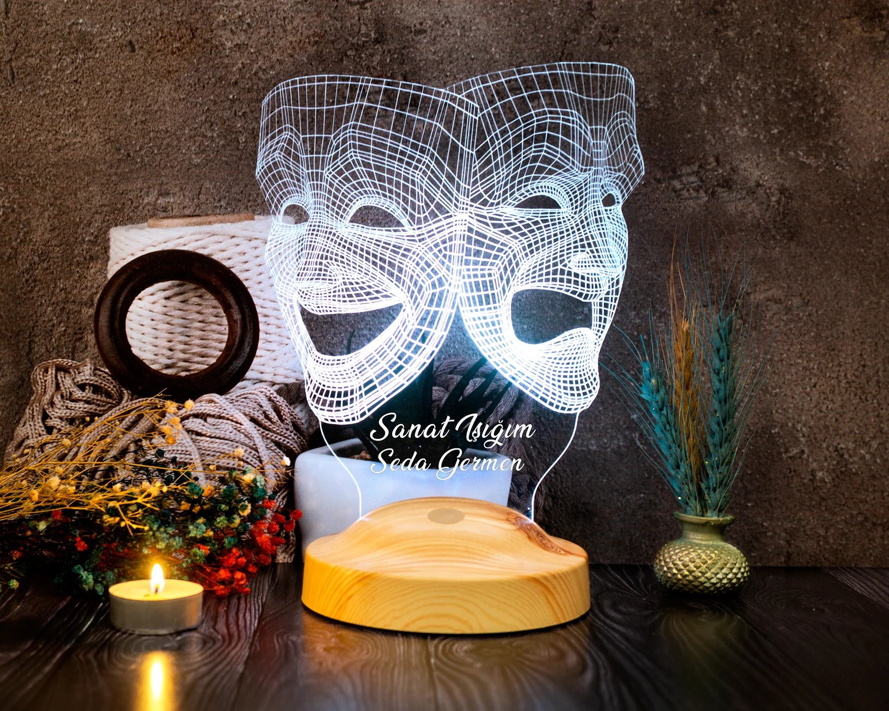 Die Socke und der Buskin Personalisierte Geschenke Lampe mit Wunschtext