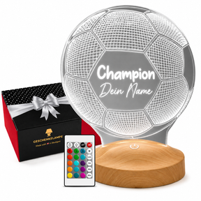 Personalisierte Fußball Lampe mit Wunschtext – das perfekte Geschenk für Fußballfans