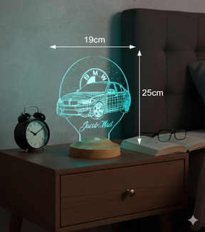 Auto Geschenkartikel Led Lampe mit Gravur, Geschenkidee für Automobil Fans
