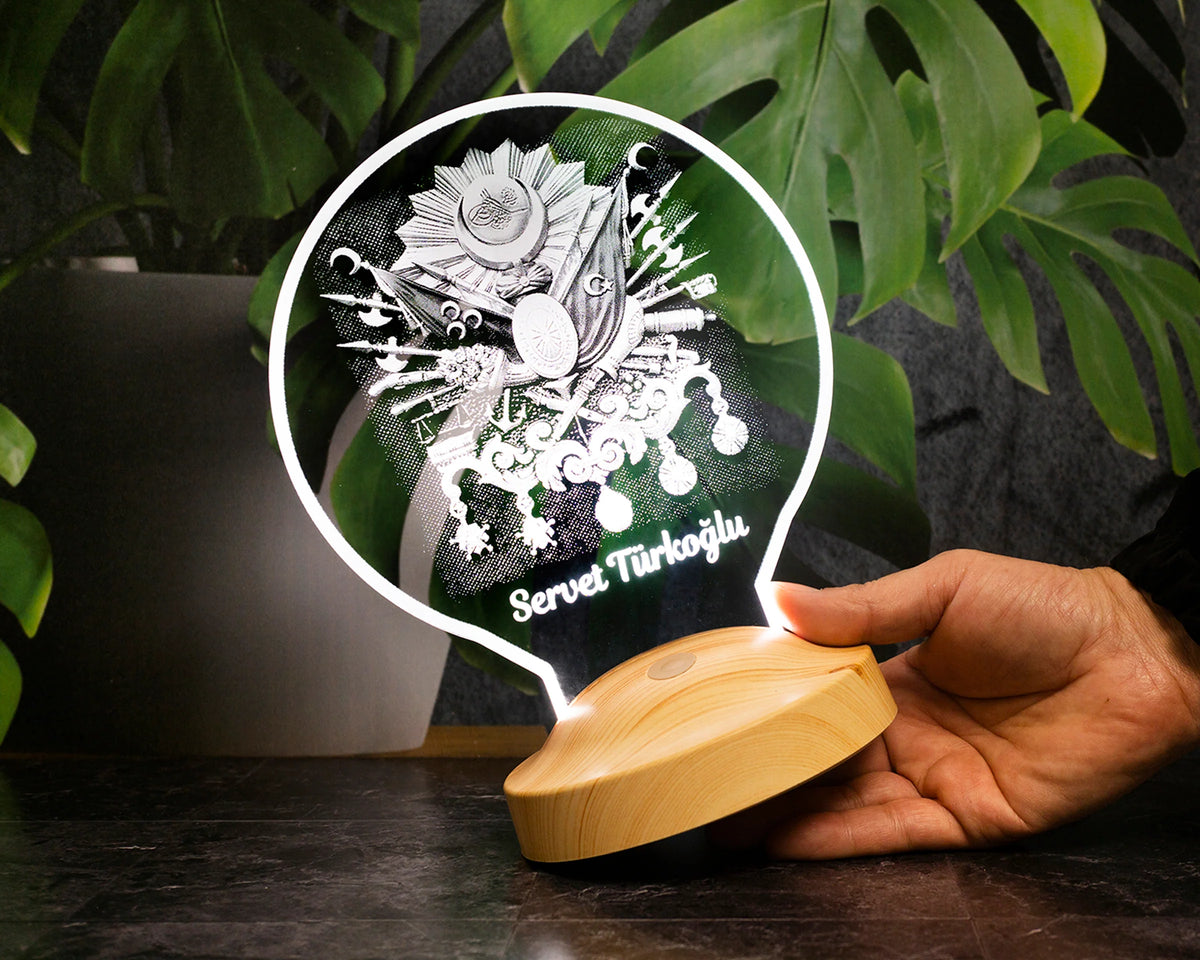 Ottoman Tugra Personalisierte Geschenke Lampe mit Wunschtext