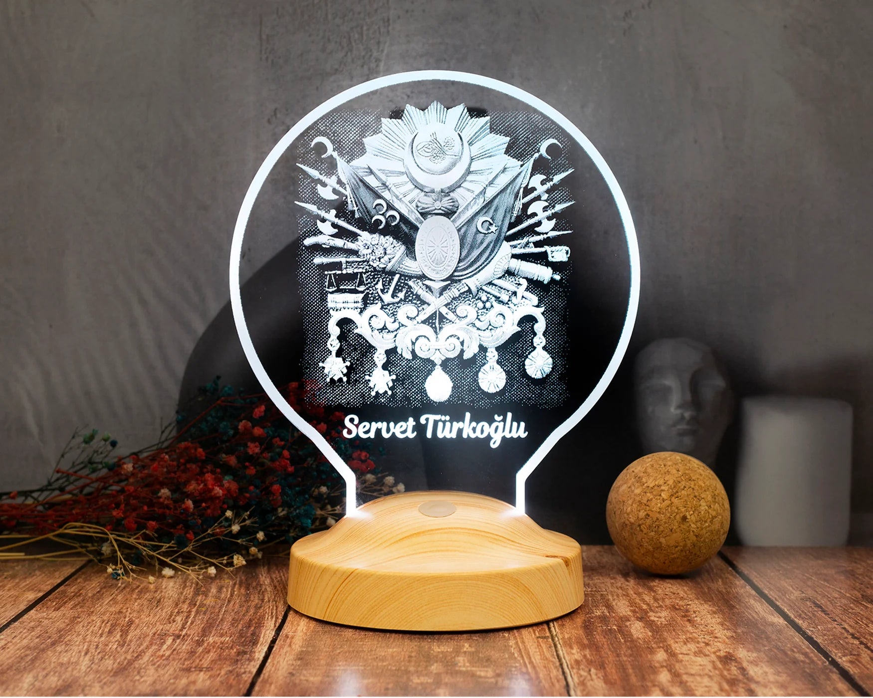 Ottoman Tugra Personalisierte Geschenke Lampe mit Wunschtext