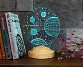 Weltall Personalisierte Lampe mit Wunschtext