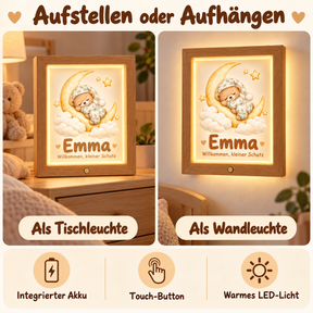 Als Tisch- und Wandleuchte verwendbar