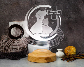Tierarzt Personalisierte 3D Lampe, Geschenk Tierarzt