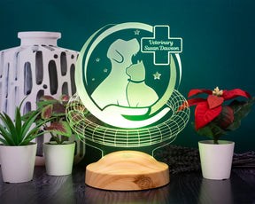Tierarzt Personalisierte 3D Lampe, Geschenk Tierarzt
