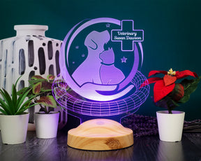 Tierarzt Personalisierte 3D Lampe, Geschenk Tierarzt
