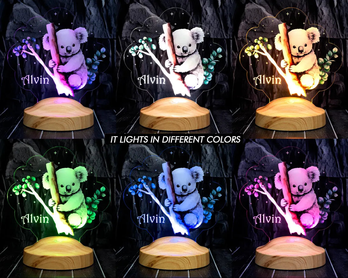 Personalisierte Koala LED Lampe – Das perfekte Geschenk für Jungen & Mädchen