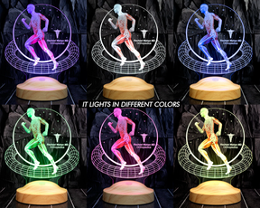 Orthopädie Arzt Personalisierte LED Lampe – Geschenk für Orthopäde, Chirurg, Medizinstudent Abschluss – Anatomie Lampe mit Muskel & Skelett Motiv