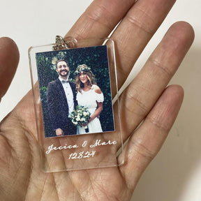 Personalisierter Foto-Schlüsselanhänger,Geschenk für Freund Freundin