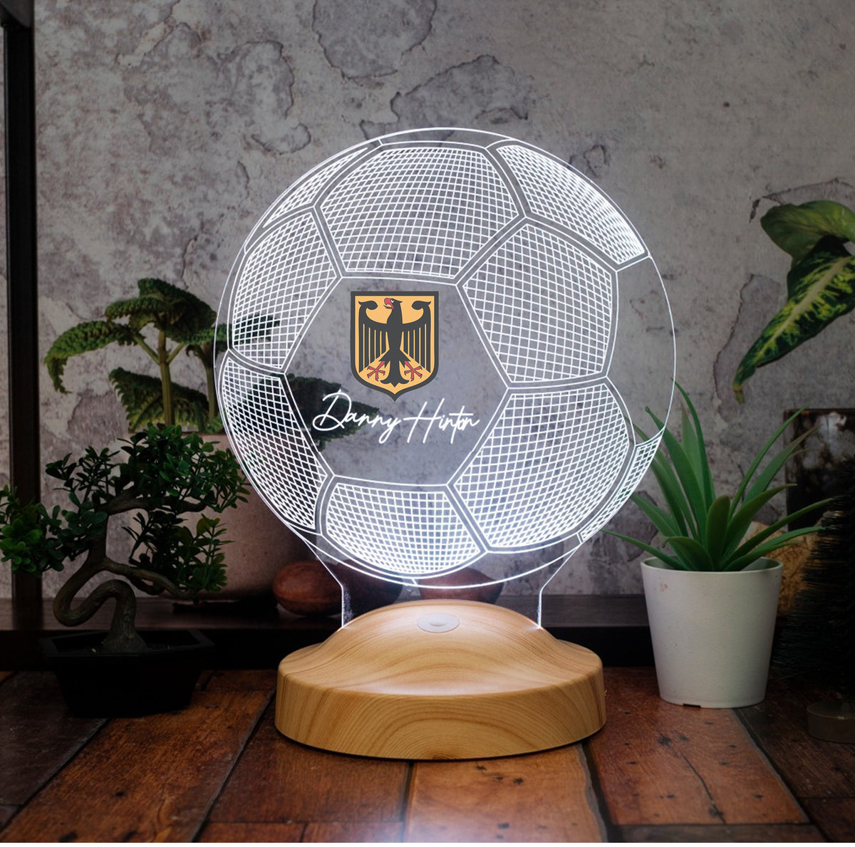 Fußball Personalisierte Lampe mit Wunschtext