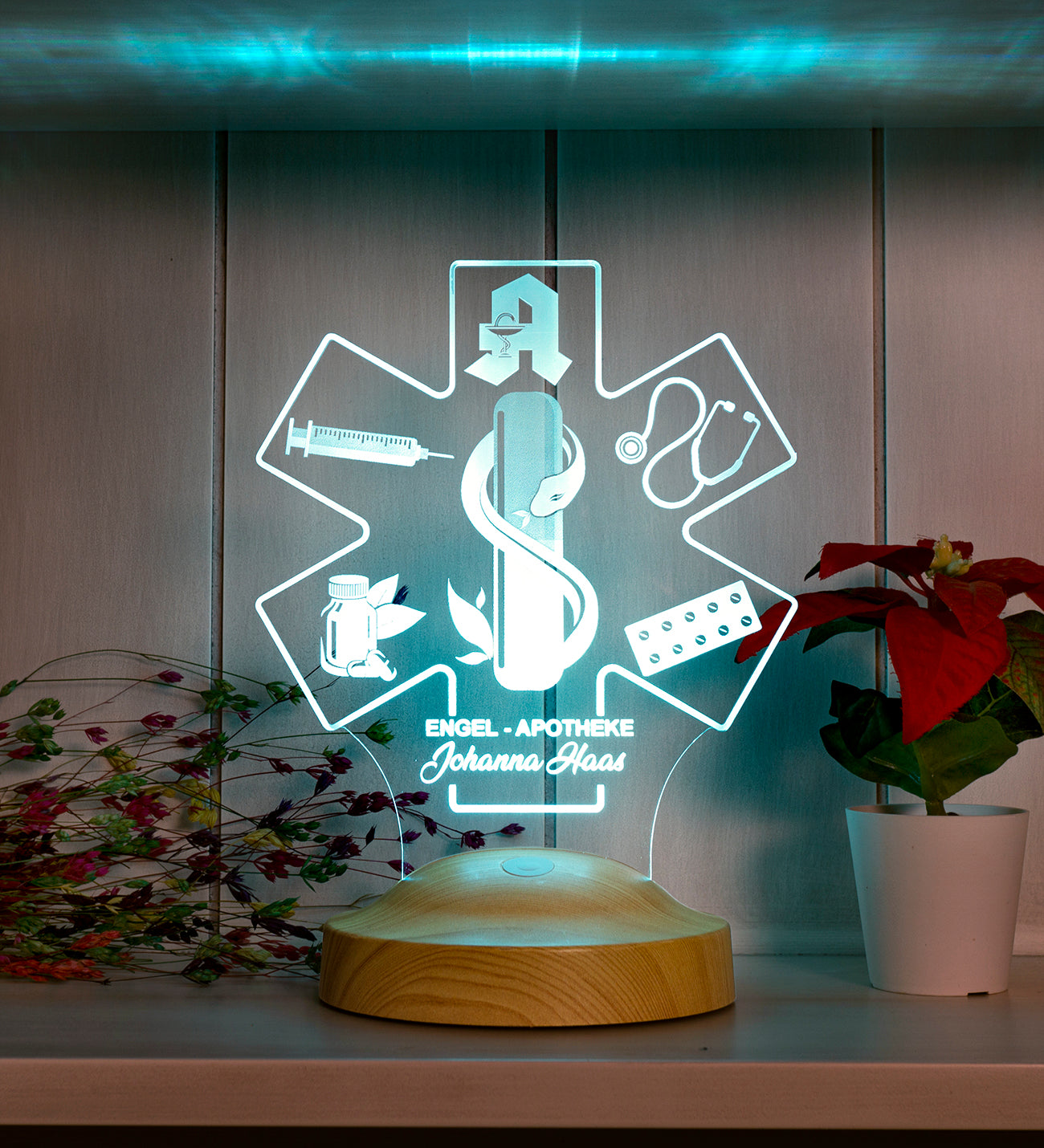 Apotheker Apothekerin Personalisierte Geschenke 3D Led Lampe mit Gravur