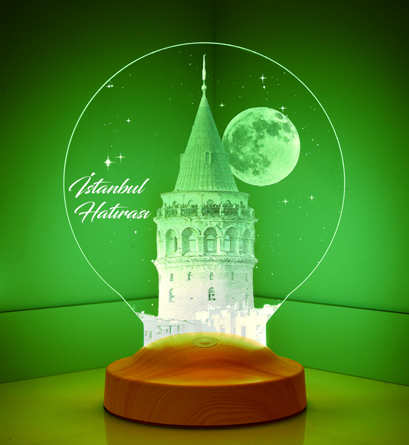 Galata Turm Istanbul Personalisierte Lampe mit Wunschtext