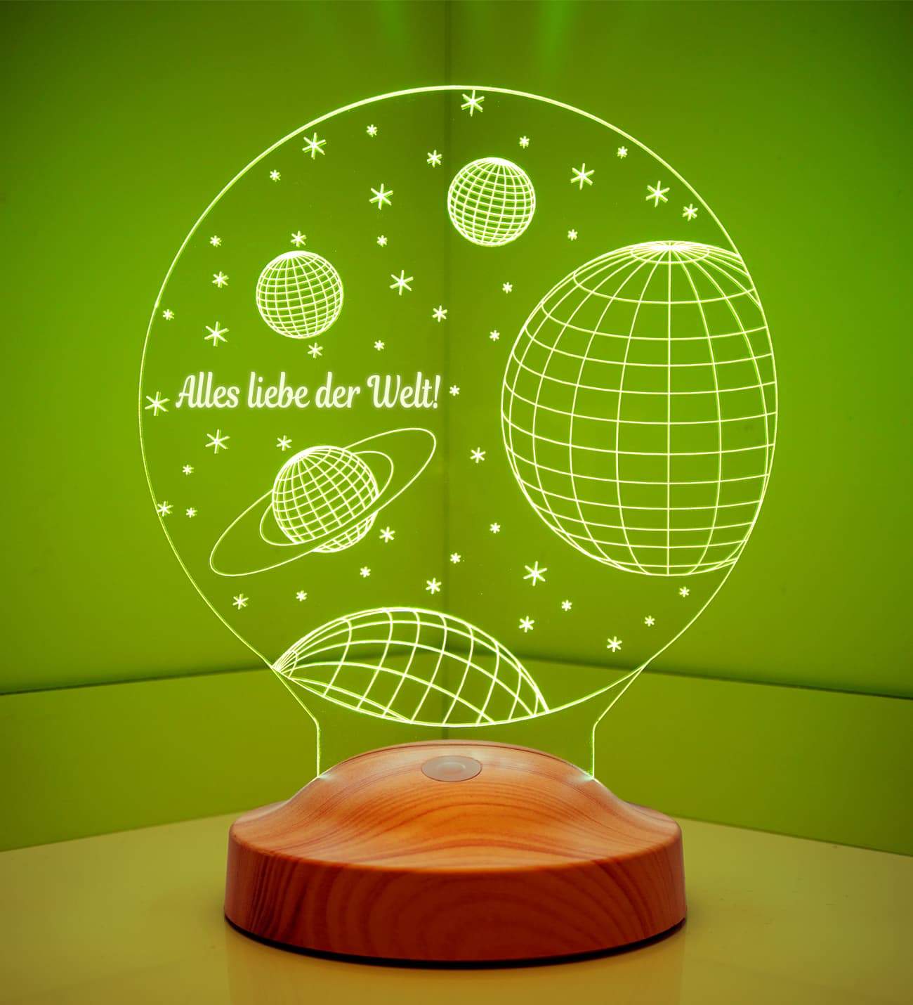 Weltall Personalisierte Lampe mit Wunschtext