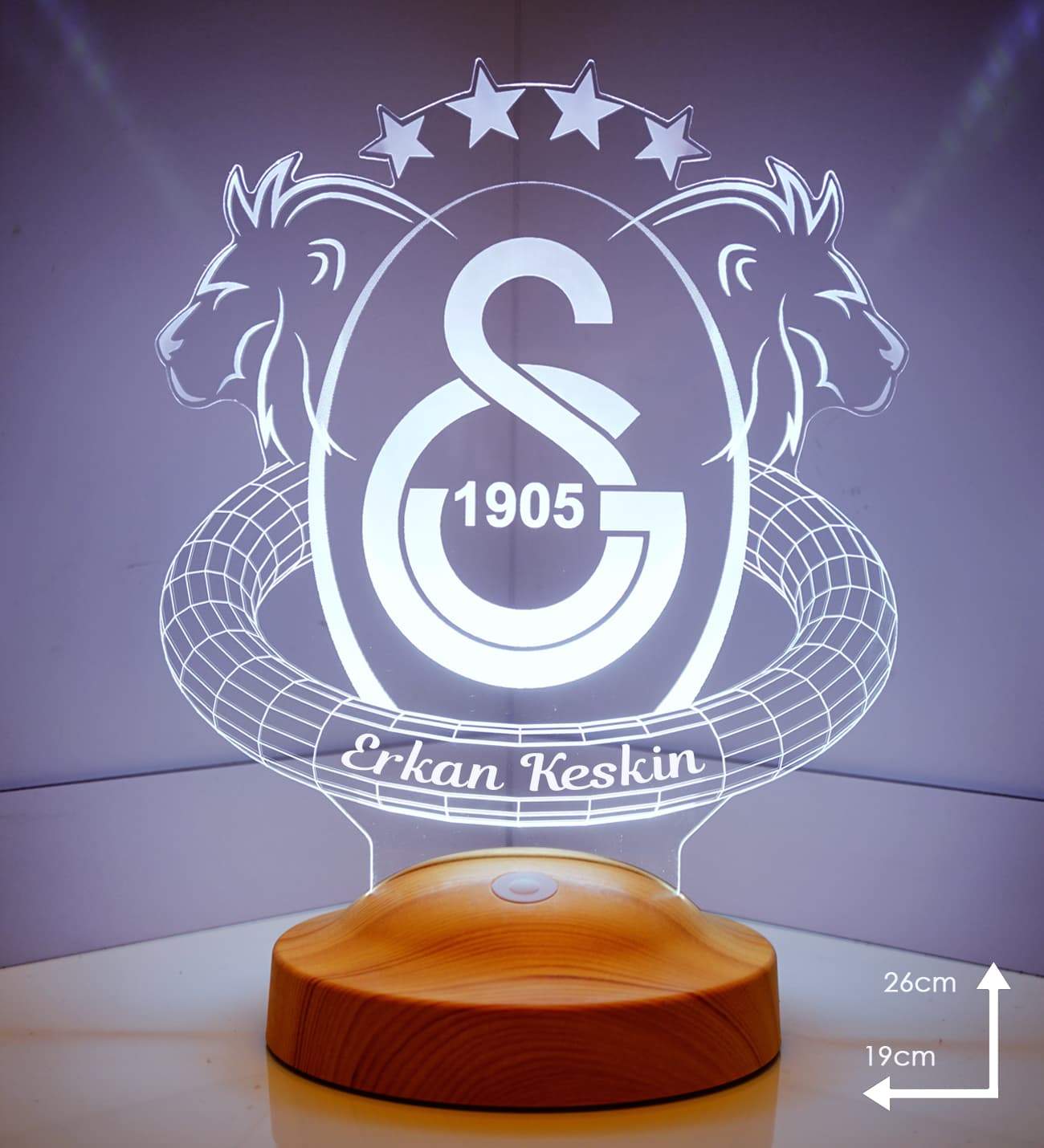 Galatasaray Personalisierte Lampe mit Wunschtext