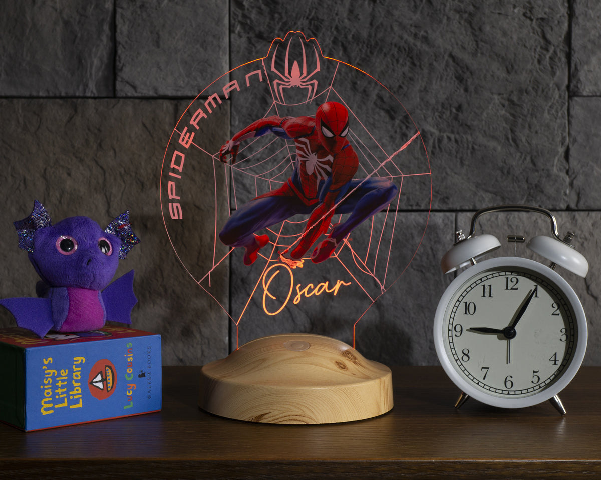 Spider Personalisierte Lampe mit UV Druck 3D Vision LED Nachtlicht