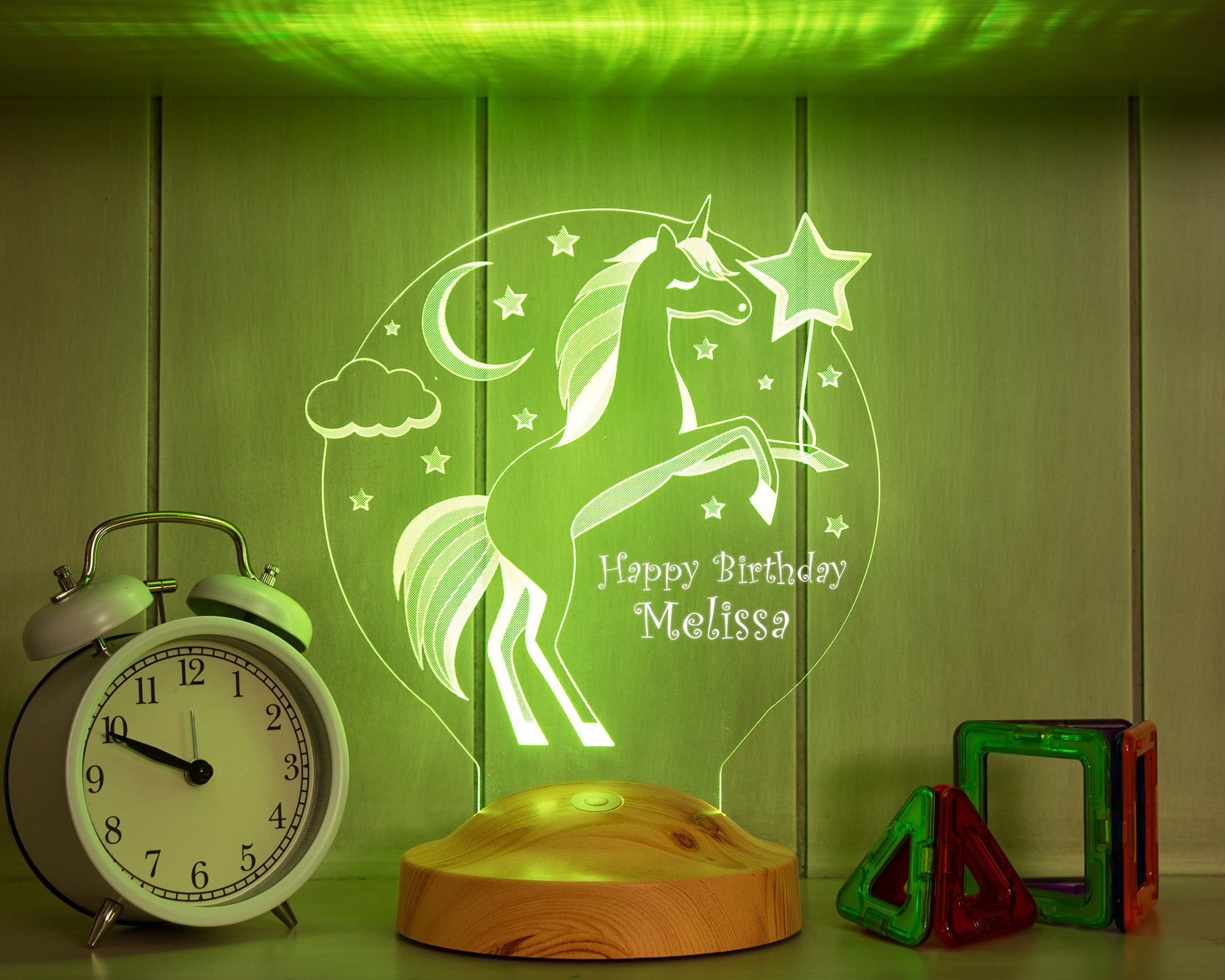 LED Cowgirl Wand Lampe Deko Licht Personalisiert Mit Namen I Geschenk Für Erwachsene Zum Geburtstag & Wilder Westen Fans I Batteriebetrieb