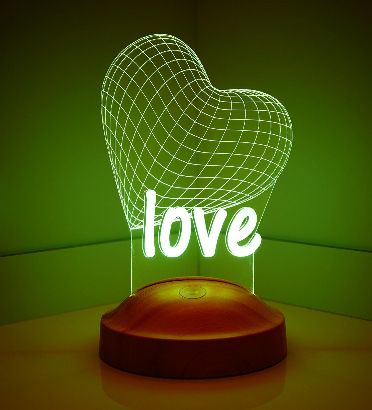 Herz Liebe Personalisierte Lampe mit Wunschtext