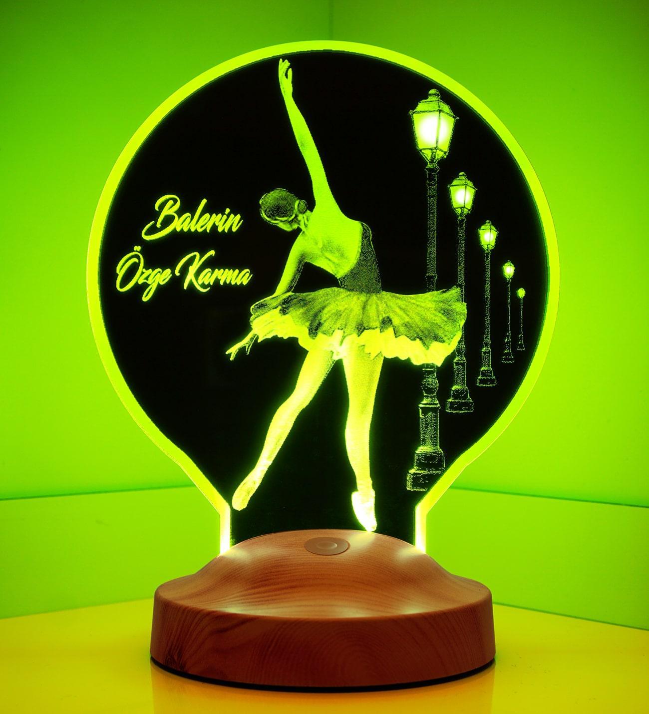 Ballerina Personalisierte Lampe mit Gravur