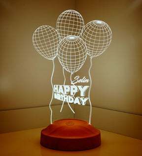 Happy Birthday Personalisierte Lampe mit Wunschtext