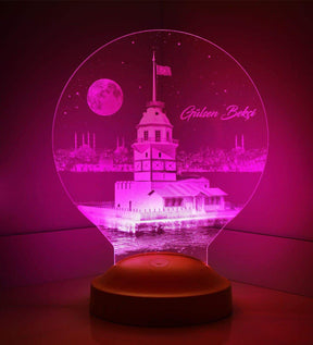 Leanderturm Istanbul Personalisierte Lampe mit Wunschtext Kiz Kulesi
