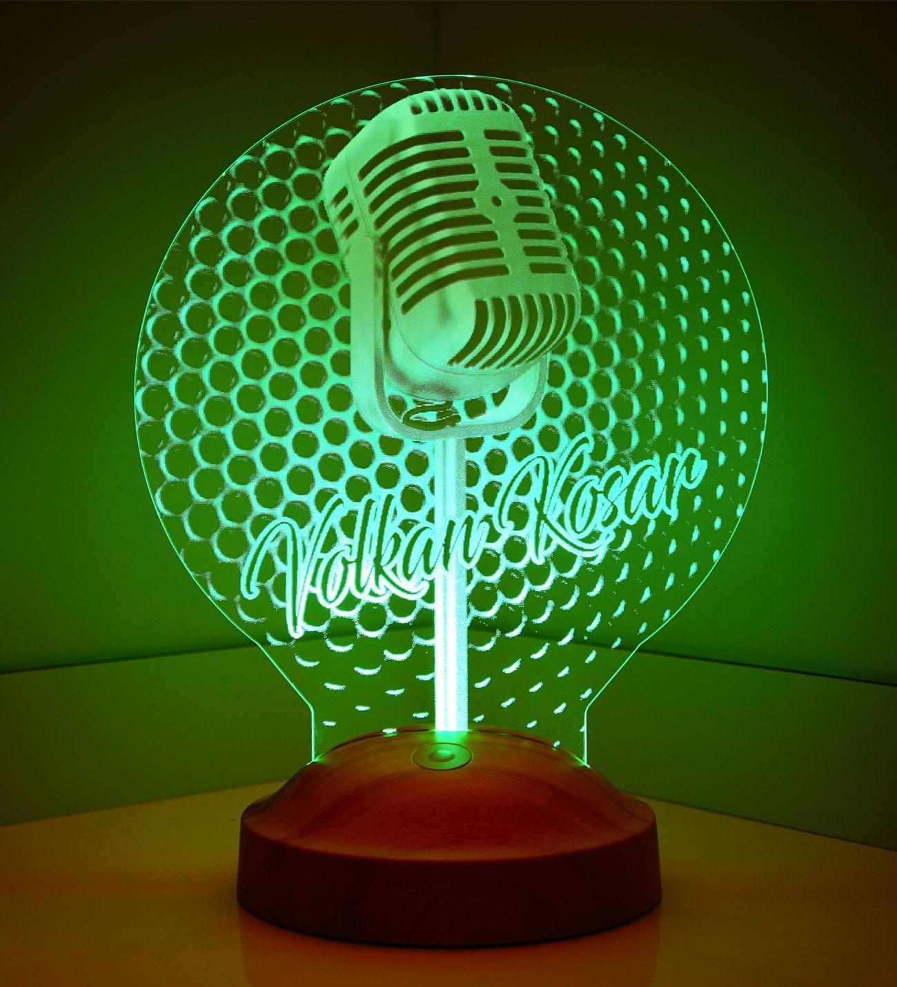 Mikrofon Personalisierte Geschenke Lampe mit Wunschtext