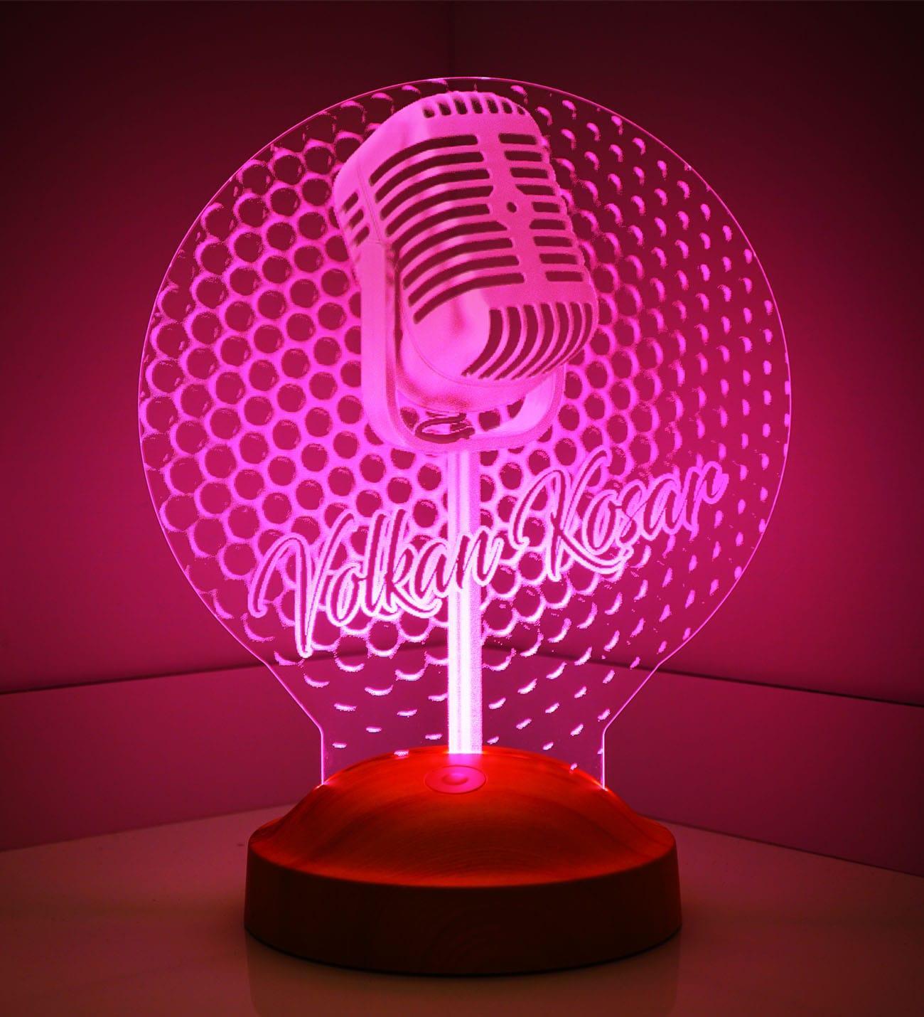 Mikrofon Personalisierte Geschenke Lampe mit Wunschtext