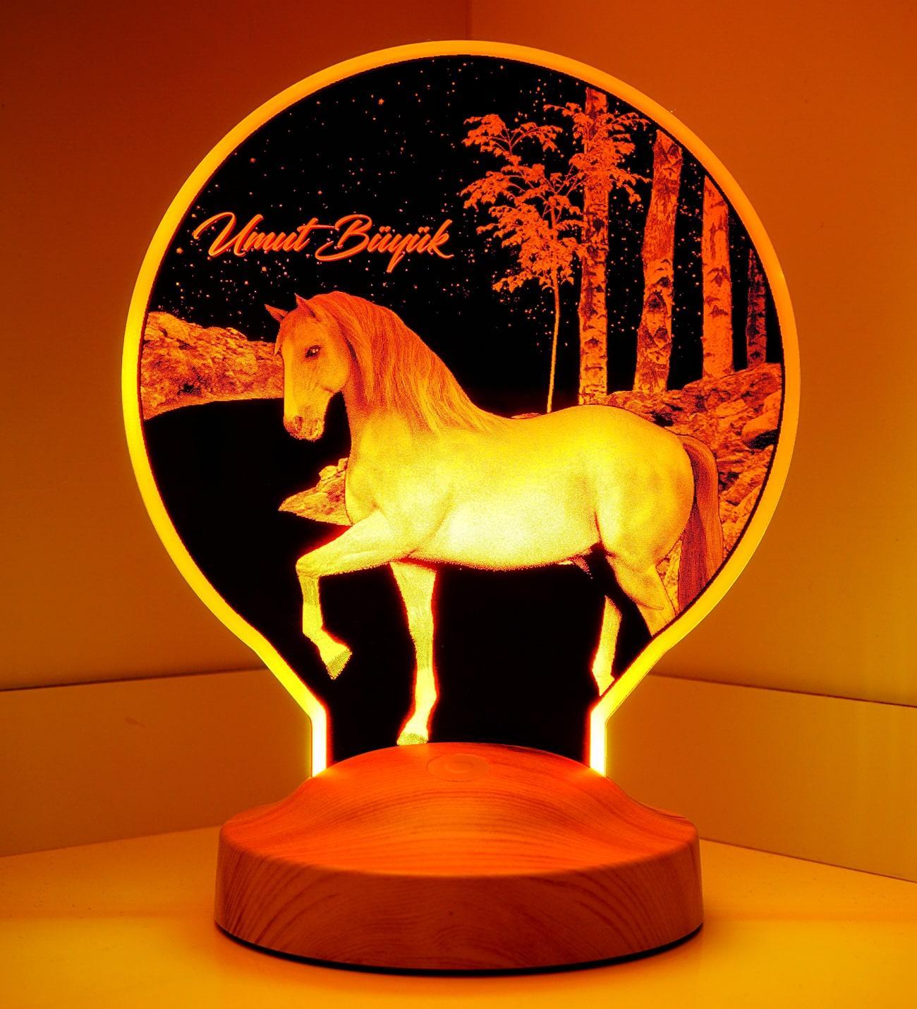 Pferd Personalisierte Geschenke Lampe mit Wunschtext